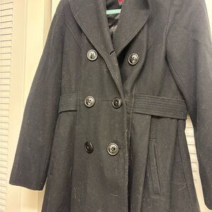Miss Sixty Charcoal Double-Breasted Pea Coat